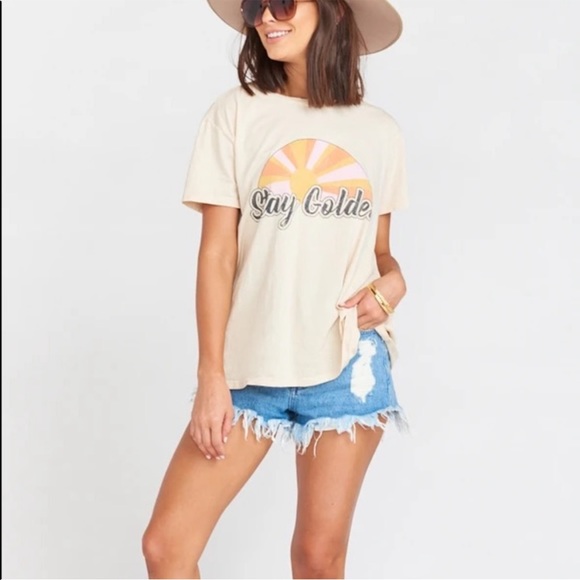 Show Me Your MuMu Tops - NWT Show Me Your Mumu Stay Golden Tee Size M